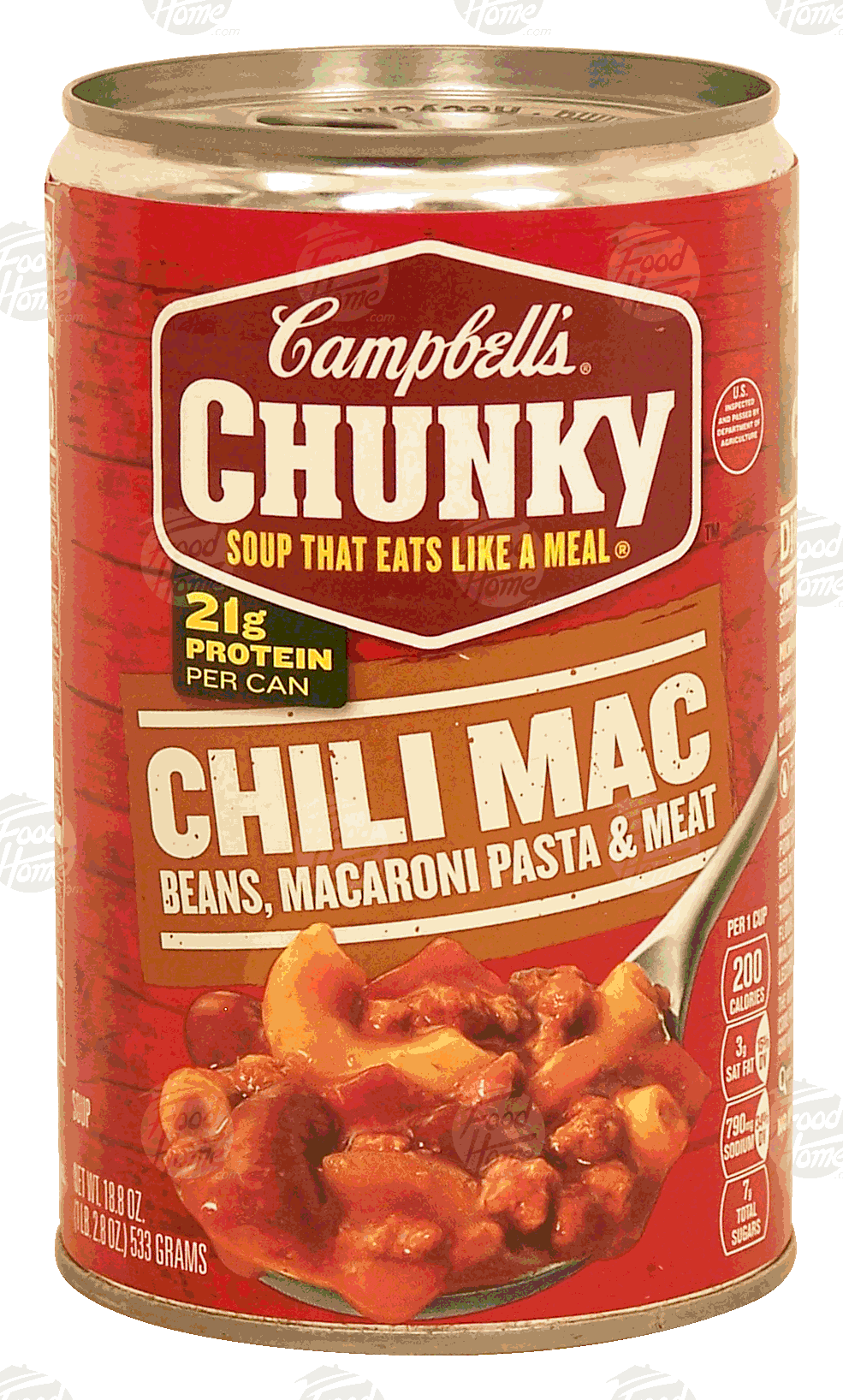 Campbell's Chunky chili mac; beans, macaroni pasta & meat soup Full-Size Picture